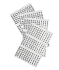 Wire Marker Book For Cable Management And Electric Panel Organization With Numbered 1 To 48 Labels, Large Print 0.25 x 1.5 Inch Stickers, Perforated Pages, Separate Odd And Even Marker Pages For Easy Panel Labeling Like A Pro showing numbered sticker sheets.