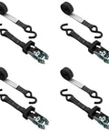 Ratchet Tie Down Straps With Hook Heavy Duty 3000 Pound Break Strength 10 Foot Length Pack Of Four Black Built To Last