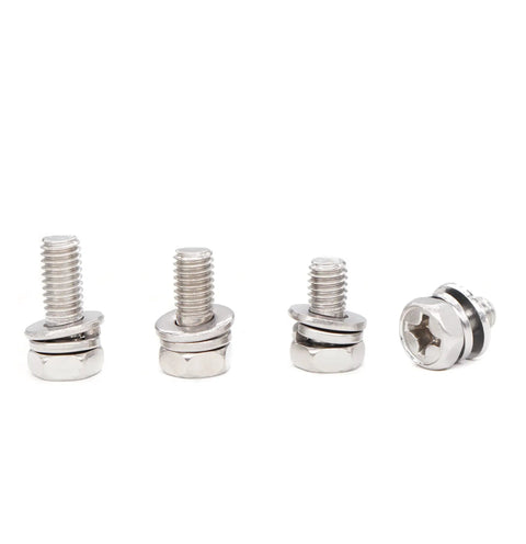 Battery Terminal Bolts And Nuts Kit M6 Stainless Steel 20 Piece Set In Four Sizes 10Mm 12Mm 14Mm And 16Mm For ATV Motorcycle Boat EBike And Electric Forklift