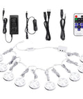 Dope Linkable Under Cabinet LED Puck Lights Kit 12V Dimmable With Wireless RF Remote Control 10 Pack Hardwired Or Plug In Daylight White
