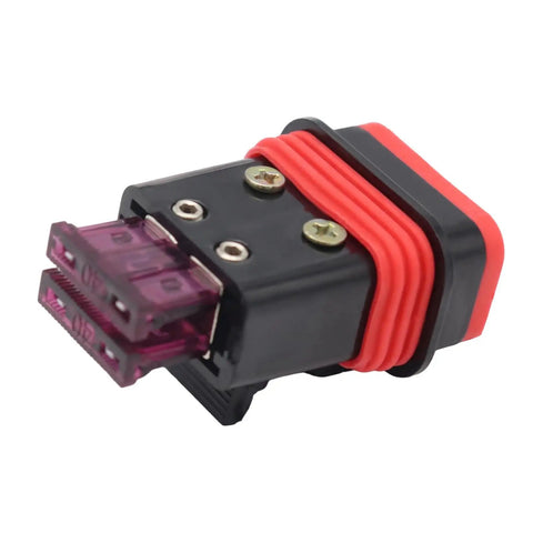 2 Pack 40A Motorcycle Fuse Holder Set For Electrical Systems On Bikes space saving circuit protector box.