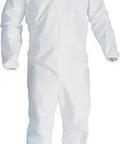 Liquid And Particle Surface Prep And Paint Protection Coveralls With Zip Front Reflex Design Elastic Wrists, White, Size 5XL/6XL