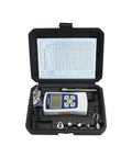 500N Digital Push Pull Force Gauge Portable Meter With Auto Backlight LCD And Four Units N Kg Lb Oz Comes In Rock Solid Storage Case Auto Power Off Buzzer Alarm Battery Included Pro Grade Precision For Testing in black case with accessories