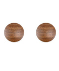 10 Pack Round Walnut Wood Cabinet Knobs With Screws 1.57 Inch Diameter crafted from solid walnut with smooth natural finish