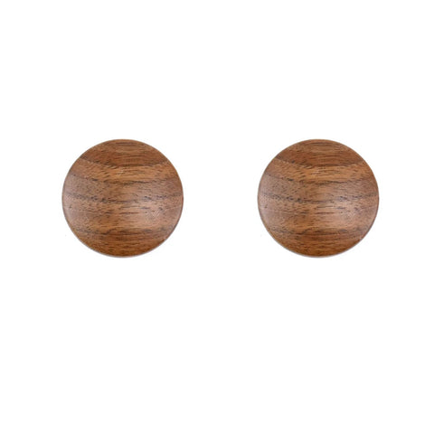 10 Pack Round Walnut Wood Cabinet Knobs With Screws 1.57 Inch Diameter crafted from solid walnut with smooth natural finish