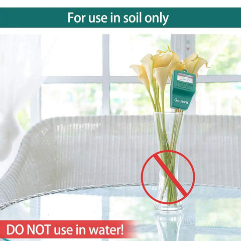 Two Pack Soil Moisture Meter Hygrometer for Indoor and Outdoor Plants in vase with flowers, not for water use