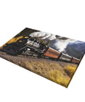 Dope Steam Locomotive Train Canvas Wall Art 12x18 Inches, angled view showing detailed steam engine on waterproof canvas for decor