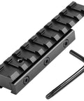 Dovetail To Picatinny Rail Adapter For 11mm To 21mm Conversion With Built In Locking Screws Low Profile Scope Mount Base in black