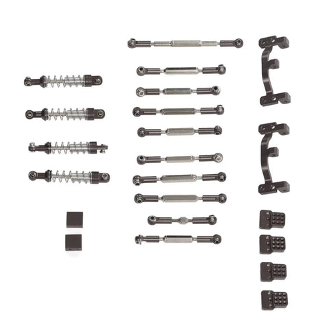 Aluminum Alloy RC Car Pull Rod Kit With Beefed Up Shocks Absorber For C24 C14 C14K C24K RC Cars Easy Install Durable Alloy Upgrade