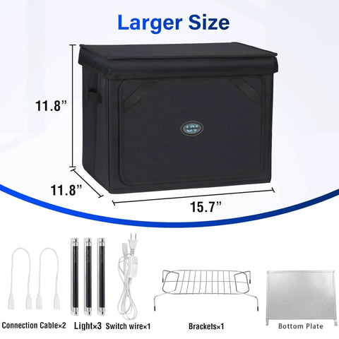 Hella Efficient 365NM Led Resin Curing Light Box For 3D Printers Featuring Three Six Watt Super Bright Bulbs And Sturdy Steel Frame To Rapidly Cure Photosensitive Models On The Fly