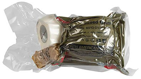 Compact First Aid Kit For Bleed Control On The Go With Vacuum Sealed Pack Includes Compressed Gauze Petrolatum Gauze ETD Gloves And Surgical Tape
