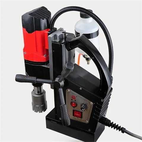 Electric Magnetic Drill Press With Stepless Speed Control For Industrial Steel Structures, compact bench drill with accessories.