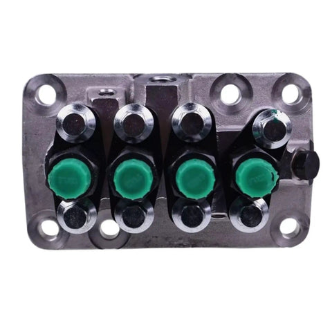 Premium Fuel Injection Pump For Shibaura N844 Engine straight bolt-on fitment, featuring sturdy metal construction and green connectors.