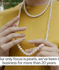 Must Have 14K Gold Akoya Pearl Necklace Bracelet Earrings Set With 18 Inch Princess Length For Women 7.5 To 8mm Round White Cultured Pearls High Luster Classic Elegant Jewelry Trio
