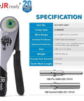 Crimp tool and specifications for DT Deutsch Connector Kit 2 3 4 6 Pin With 16 Gauge Solid Contacts For 16 To 20 AWG Wiring