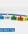250 Pack 6 Inch Self Locking Nylon Cable Ties Multicolor For Wiring And Network Cables With Label Tag Area, labels shown