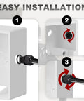 Six Pack One Half Inch NPT Black Adjustable Cable Glands IP68 Waterproof Electrical Connectors Nylon Cord Grips Strain Relief For Electrical Boxes No Fuss Install on electrical box