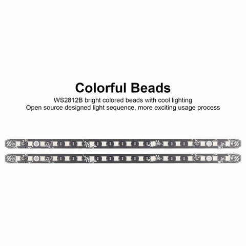Two Pack 5V 270mm LED Light Strip For 3D Printers Colorful Beads PCB Light Bar Replacement Lamp For 3D Printer Accessories