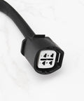 Close-up of OBD1 to OBD2 alternator adapter connector for Honda Civic and Acura models 1988 to 1995 with durable hard plastic design.
