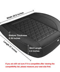 Premium Faux Leather Front Bottom Car Seat Cover With Grippy Anti Slip Wrap Around Lower Cushion Protector Durable Wear Resistant