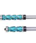 Heavy Duty Trim Spiral Router Bit 3 4 Inch Cutting Diameter With Double Bearings, featuring durable carbide edges and precise design.