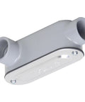 LL Type Conduit Body 1-1/2 Inch Threaded, Die Cast Aluminum With Stamped Steel Cover, Gray, Provides Easy Pulling Access
