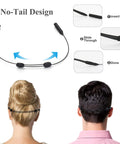 No-tail design of Sunglasses Strap Set For Men And Women Adjustable Eyewear Cord Lanyard with anti slip ear hooks shown on models