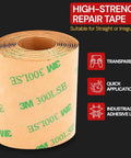 Roll of high-strength transparent repair tape for Beefy 10x12 Clear Vinyl Tarp 24 Mil Thick Heavy Duty Waterproof Cover.