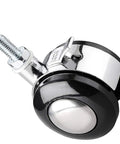 Close-up of a single Heavy Duty 1.5 Inch Swivel Caster Wheel With Brake for Home Furniture, made of nylon and zinc alloy.
