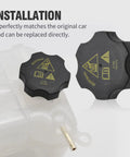 Radiator Coolant Reservoir Cap Replacement 68442532AA for Chrysler, Dodge, Jeep, Ram front view with pressure markings
