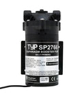 75 GPD Self Priming RO Water Booster Pump for Zero Pressure Reverse Osmosis on a backdrop, highlighting the motor and design.