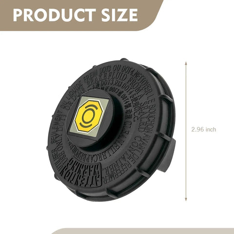 Brake Fluid Cap Replacement For Honda Including Accord Fit EV Hybrid S2000 Master Cylinder And Reservoir Cap shown with product size