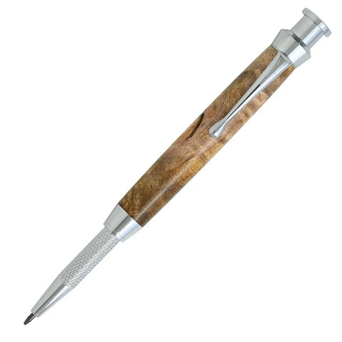 Chrome Mechanical Carpenter Pencil Woodturning Project Kit With Top Shelf Heavy Metal Hardware For Lathe Building And Custom Tool Creation Boss Level Gear