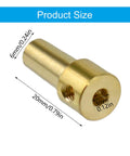 Brass JTO base collet sleeve drill adapter, 6mm outer diameter, 3mm bore, 20mm long