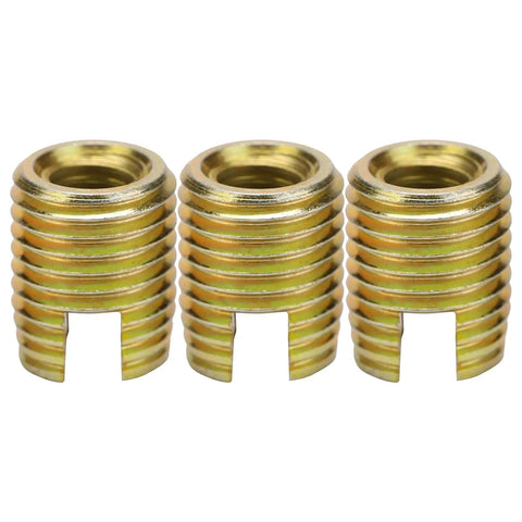 Jiawu 20 Pcs Heavy Duty Self Tapping Thread Insert Kit For Automotive And Machinery. Premium Carbon Steel Screw Repair Set With Yellow Zinc Plating. M2 to M12 sizes, three inserts