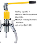 Heavy Duty Hydraulic Gear Puller Kit 15 Ton Interchangeable Two Three Jaw Extractor for Shaft Pulley with yellow handle