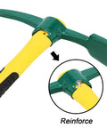 Heavy Duty 24 Inch Pick Mattock Hoe With Forged Steel Head And Fiberglass Handle showcasing reinforced joint detail