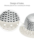 Universal Shower Drain Cover With Slim Hair Catcher And Raised Dome showing hole design for hair trapping without blocking drainage.
