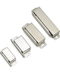 Magnetic Stainless Steel Heavy Duty Cabinet Door And Drawer Catch For Kitchen Bathroom Cupboard Wardrobe Closets, four sizes displayed