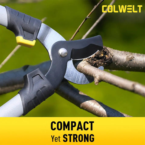 Three Piece Garden Shears Set With Loppers, Hedge Clippers And Pruning Shears, soft grip handles cutting branch