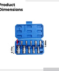 Ten Piece Spline Socket Bit Set For Auto And Garage Work, M Type 12 Point Polydrive Drive Sockets M4 To M18 in blue case