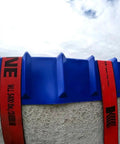 Built Tough 10 Pack Blue V Shaped Corner Protectors Heavy Duty Wide Wing Edge Guards 8X8X24 Inch HDPE securing cargo straps.