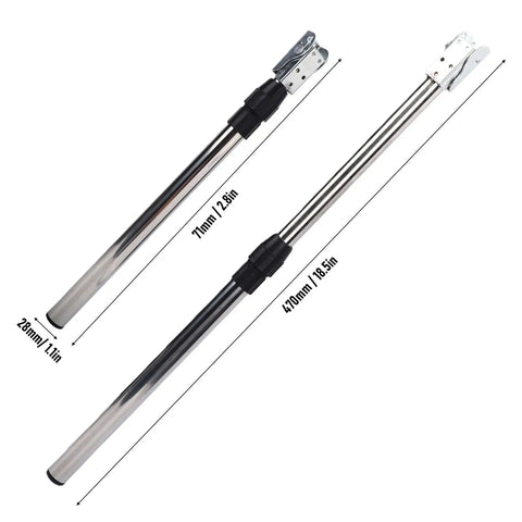 Heavy Duty Stainless Steel Folding Table Leg With Adjustable Height From 18.5 To 28 Inches, Protective Pads, Built For RV Dinettes