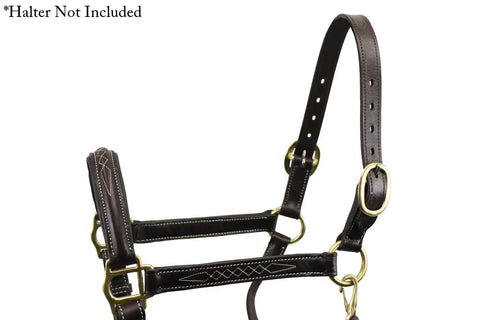 Double Stitched Leather Breakaway Halter Crown Replacement 21 Or 25 Inch 1 Inch Wide Universal Fit For Standard Leather Or Nylon Halters