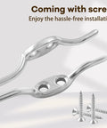 4 Pack Stainless Steel Boat Cleats Two And A Half Inch Heavy Duty Deck Cleats For Boats And Docks With Mounting Screws 316