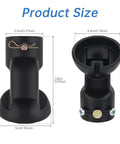 Product size of 45 Degree Sloped Ceiling Fan Adapter Kit With Universal Mounting Bracket For Vaulted Ceilings, black pack of 2