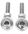 Sweet Ride CMR8 Rod End Heim Joint 2 Pack Featuring Half Inch Male Thread and Half Twenty Pitch, shiny stainless steel design.
