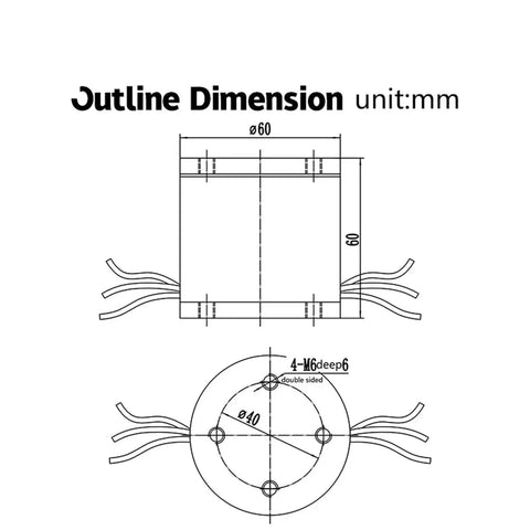 Diagram of Industrial Grade High Precision 3 And 6 Axis Load Cell 100kg Built Tough For Real World Robotics And Industrial Automation, PXYZ-50kg Model, showing dimensions and wiring layout in mm.