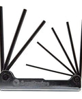 8-Piece Folding Hex Key Set With Steel Body And Allen Wrenches, precision no-slip keys from 3/16 inch to 3/8 inch, open view