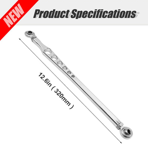 Sliver Chrome Shift Linkage Gear Shifter Replacement For Harley Davidson Electra Glide Road King Street Glide Road Glide Trike Glide Softail Dyna 1986 To 2023 Ride Ready Aftermarket Upgrade For Touring Models And Big Twin Cruisers, 12.6in chrome linkage